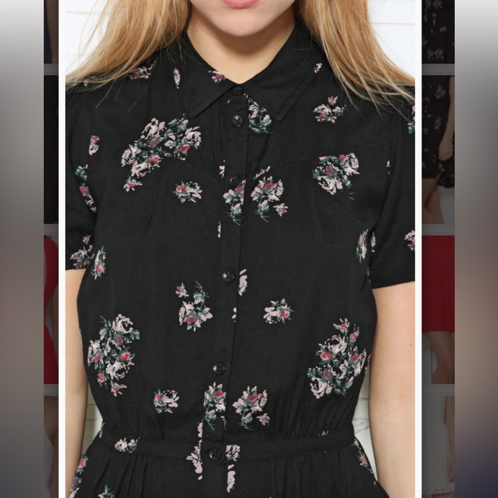 Kimchi Blue black floral print minidress - Picture 3 of 7